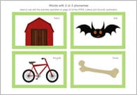 Words with 2 or 3 Phonemes