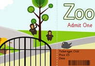 Zoo role play ticket