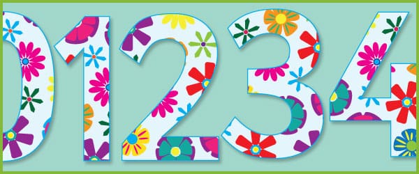 Floral Display Numbers