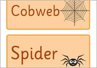 Editable Halloween Word Cards / Labels