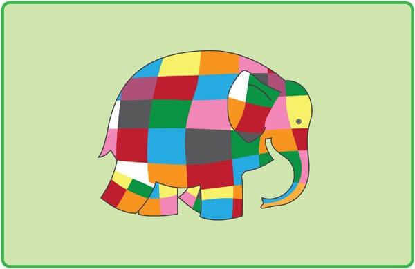 Elmer the Elephant Playdough Mats