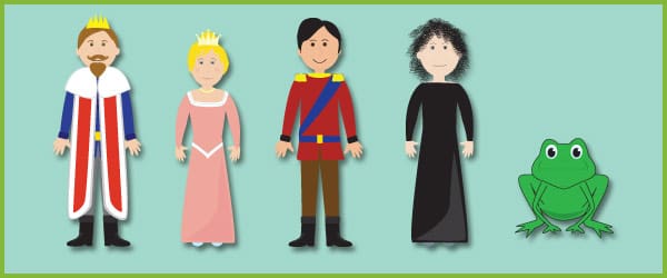 The Frog Prince Story Cut Outs