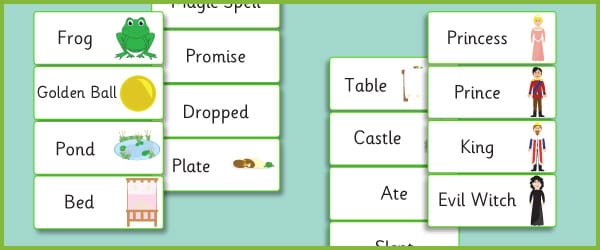 Frog Prince Topic Cards