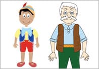 Pinocchio Stick Puppets