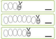 The Very Hungry Caterpillar Counting and Tracing Sheet
