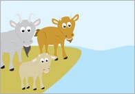 Three Billy Goats Gruff Playdough Mats