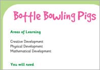 Bottle Bowling Pigs – Three Little Pigs Activity
