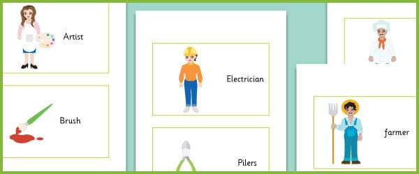 Workers and their Tools Flash Cards