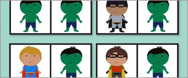 Superhero Dominoes Game