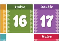 Halving & Doubling Board Game