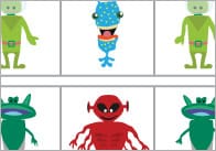 Alien Complete the Pattern / Sequence Worksheets