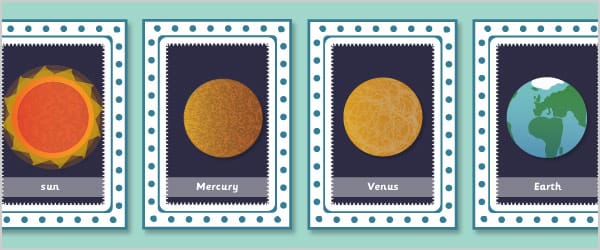 Space Snap Cards with Words