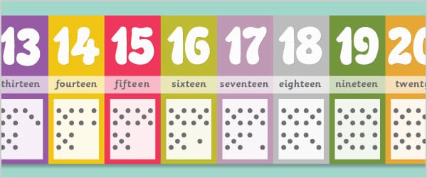 Number Track 0-20 Banner