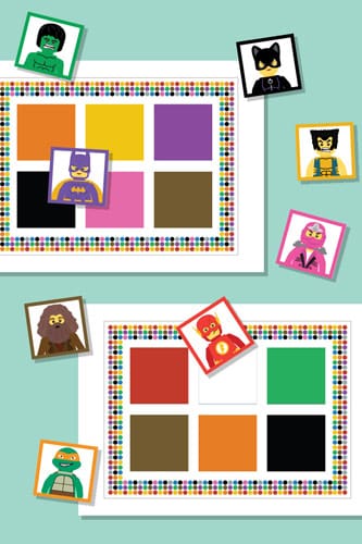 Superhero Colour Matching Resources