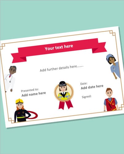 Editable People Who Help Us Certificate