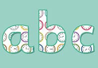 Clock Display Letters & Numbers