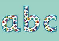 Printable Fish Display Letters & Numbers