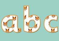 Fox Display Letters & Numbers