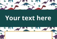 Printable Dinosaur Editable Poster