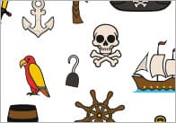 Printable Pirate Repeating Pattern