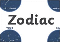 Zodiac Constellations Display Banner
