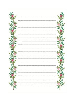 Sleeping Beauty Floral Page Borders