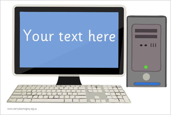 Computer Picture - Editable Text