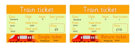 Editable Rail Tickets