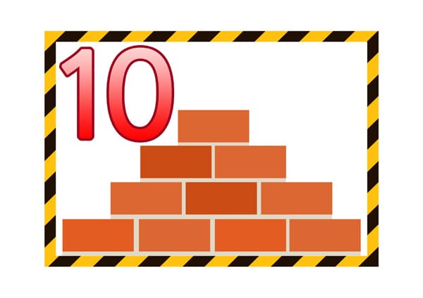 Construction Themed Number Line