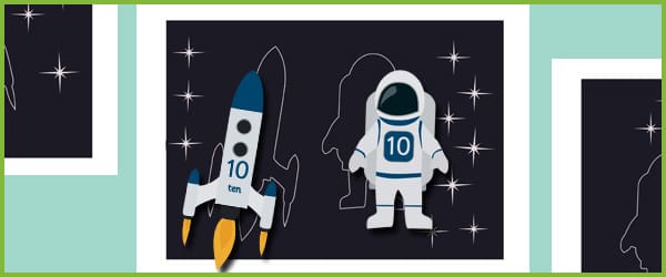 space themed counting cards