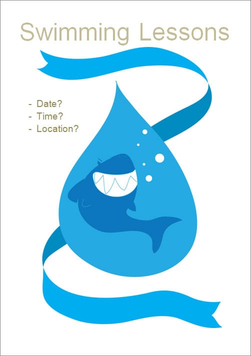 Swimming lessons poster