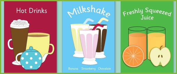 cafe role play posters