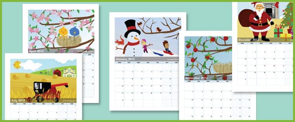 2012 Early Years Calendar