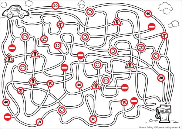 Vehicle Maze Puzzle