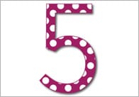 Polka Dot Display Numbers