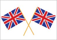 Union Jack Cupcake Flags