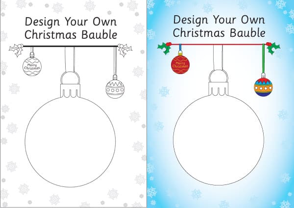 Christmas bauble template
