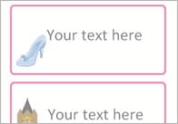 Cinderella Editable Peg Name Labels