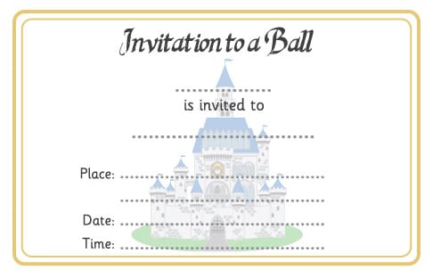 Cinderella Ball Invitation