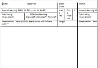 EYFS Short Observation Template