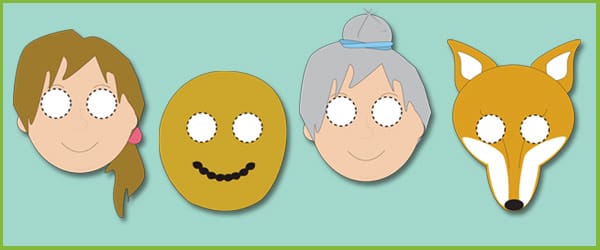 Gingerbread Man Masks for Role-Play