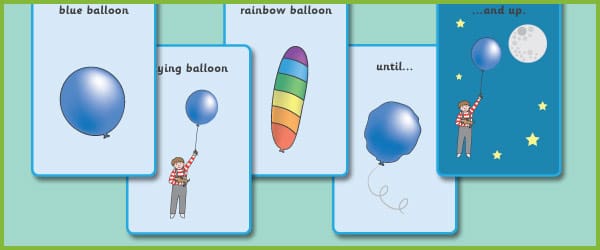 The Blue Balloon Story Sequencing Cards