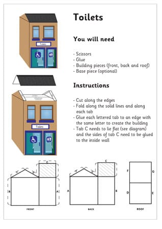 3D Model Building: Toilet Block| Craft Activities For Kids