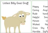 Three Billy Goats Gruff Character Writing Frames