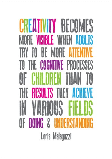 Inspirational Quotation Poster: Loris Malaguzzi 2