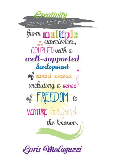Inspiration Quotation Poster: Loris Malaguzzi 5