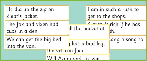 Phase 3: Sentence Cards