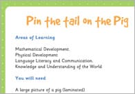 Pin the Tail on the Pig – Three Little Pigs Activity