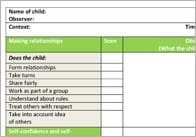EYFS Observation / Assessment Templates