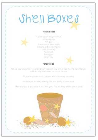 Shell Boxes Craft Activity